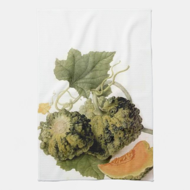 Vintage Garden Gourd Kitchen Towel (Vertical)