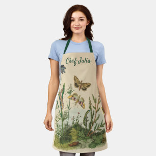Vintage Garden Insects, Butterflies, Caterpillars Apron