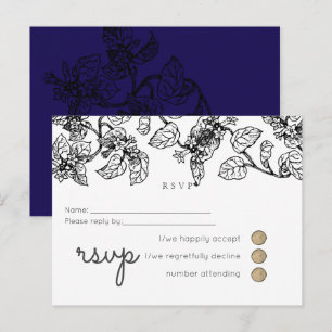 Vintage Garden Leaves Classic Budget Wedding Invitation Postcard