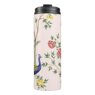 Vintage garden lemon fruit tree, plant, exotic pea thermal tumbler