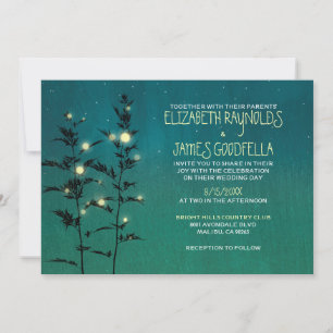 Vintage Garden Lights Wedding Invitations