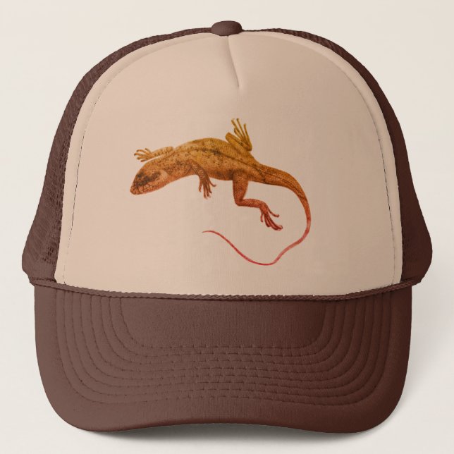 Vintage Garden Lizard Trucker Hat (Front)