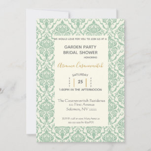 Vintage Garden Party Bridal Shower Invitation