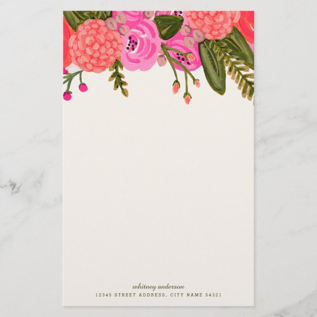 Vintage Garden Personalised Stationery (Front)