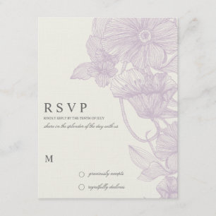 VINTAGE GARDEN   R S V P RSVP CARD