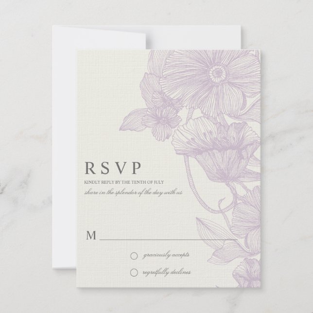 VINTAGE GARDEN | R S V P RSVP CARD (Front)