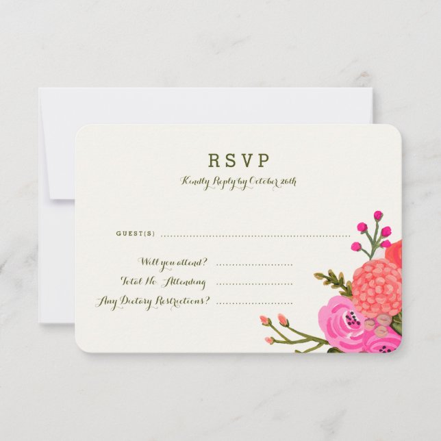 Vintage Garden Response Card (Detailed) (Front)