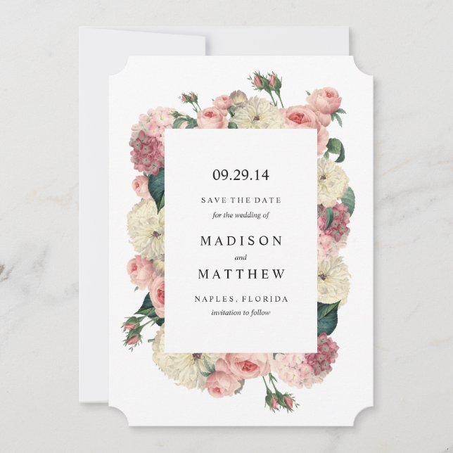 Vintage Garden | Save the Date Announcement (Front)