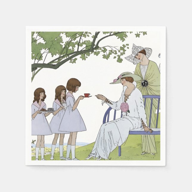 Vintage Garden Tea Party  Napkin (Front)