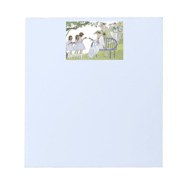 Vintage Garden Tea Party  Notepad (Front)