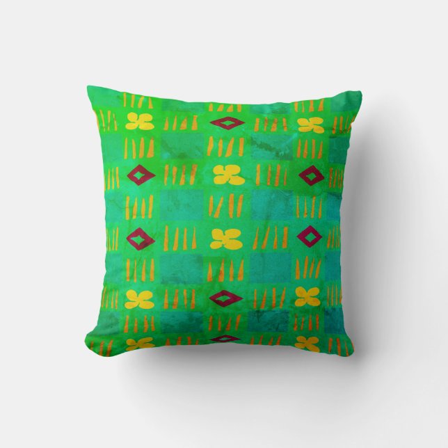 Vintage Garden Throw Pillow (Front)