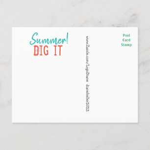 Vintage garden tool postcard by Diane Heller 2023