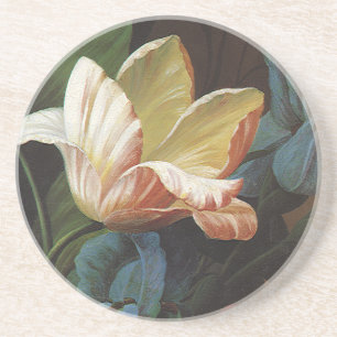 Vintage Garden Tulip in Bloom, Victorian Flowers Coaster