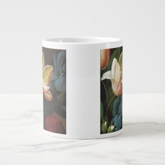 Vintage Garden Tulip in Bloom, Victorian Flowers Large Coffee Mug