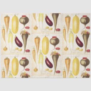 Vintage Garden Veggies Crafters Tissue Paper