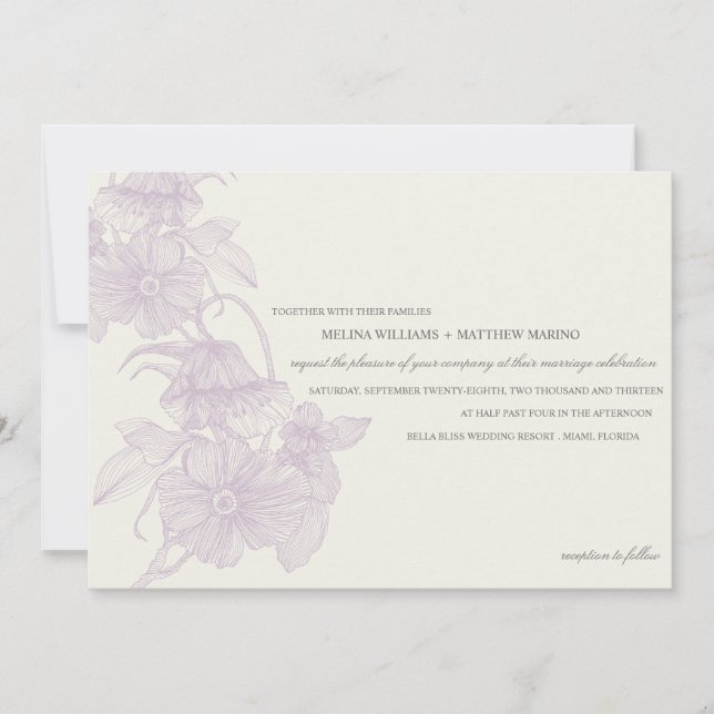 VINTAGE GARDEN | WEDDING INVITATION (Front)