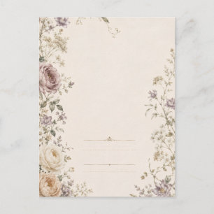 Vintage Garden Wedding Stationery style Postcard