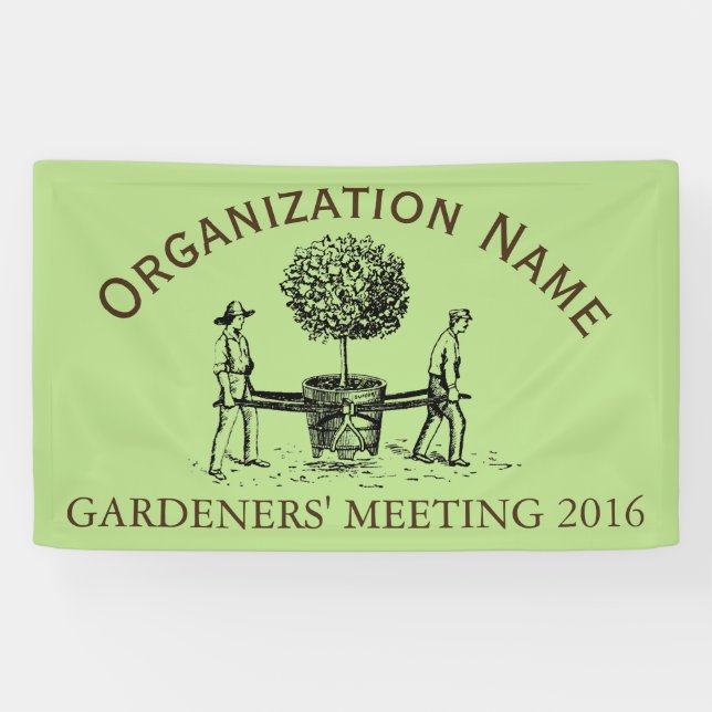 Vintage Gardeners Meeting customisable Banner 3 (Horizontal)