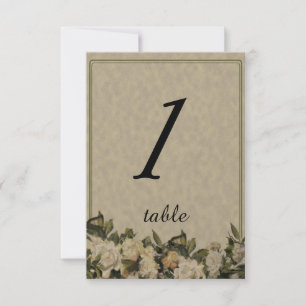Vintage Gardenia Wedding Table card