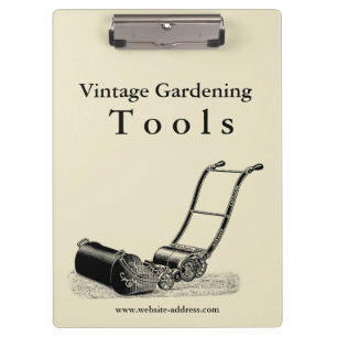 Vintage Gardening Tools Lawn Mower Clipboard