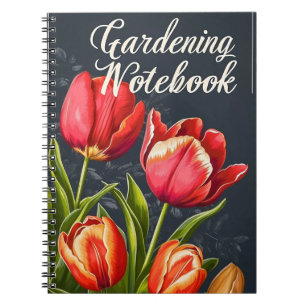 Vintage Gardening Tulips Notebook