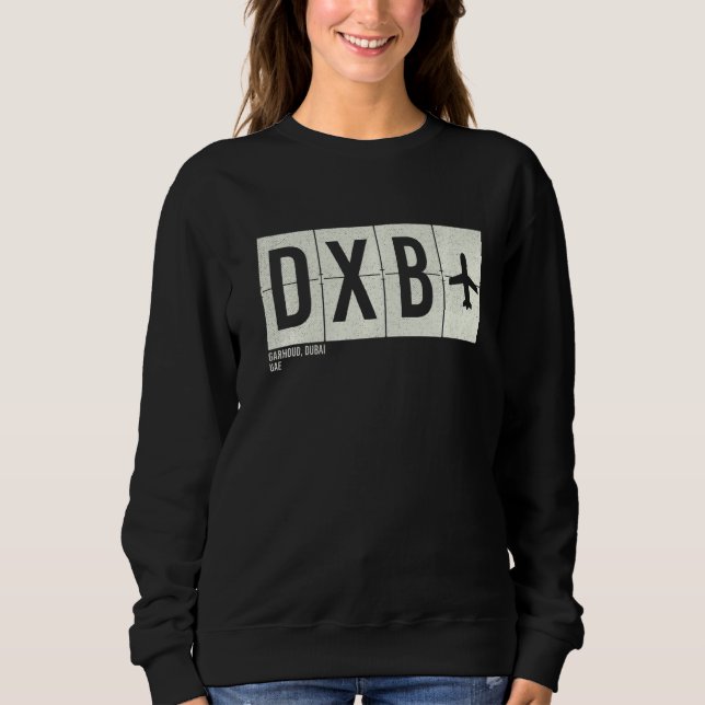 Vintage Garhoud Dubai Airport Code Sweatshirt (Front)