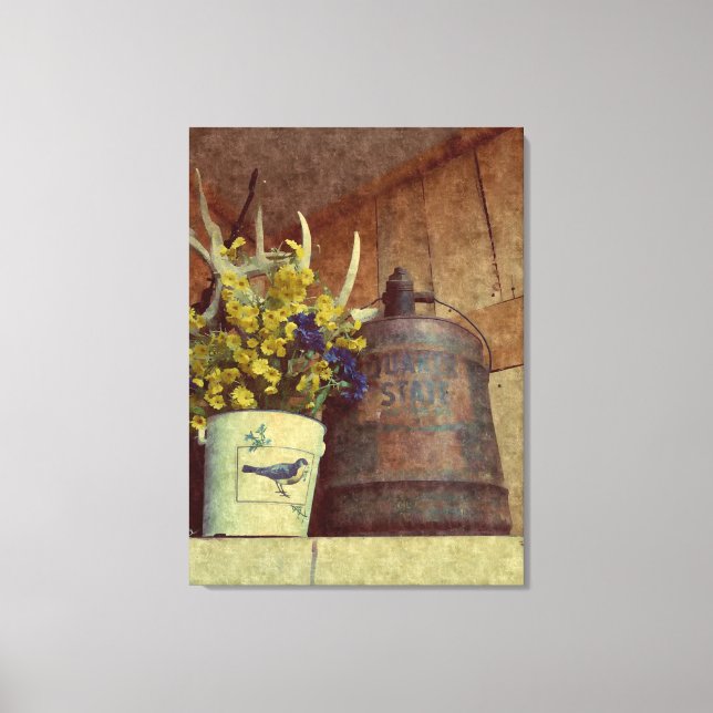 Vintage Gas Can Canvas Print (Front)
