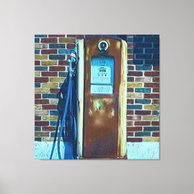 Vintage Gas Pump Acrylic Print (Front)