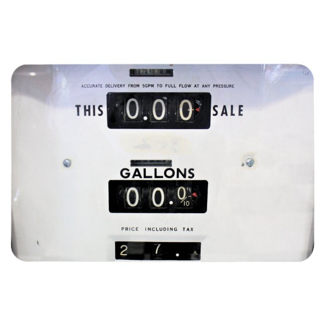 Vintage Gas Pump Face Magnet (Horizontal)