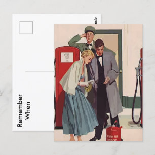 Vintage Gas Station Postcard