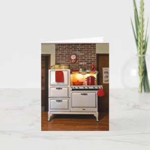 Vintage Gas Stove Notecard