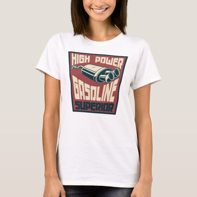 Vintage gasoline oil badge logo T-Shirt (Front)