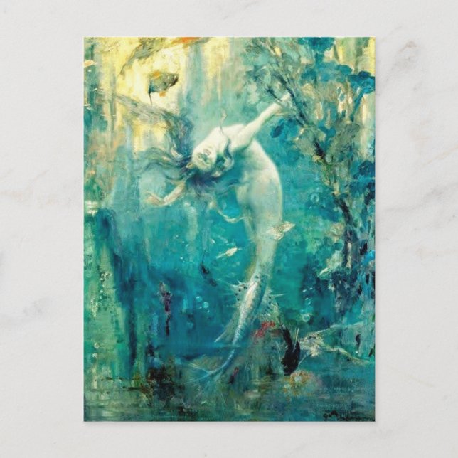 Vintage Gaston Hoffman The Mermaid / Sirene Postcard (Front)