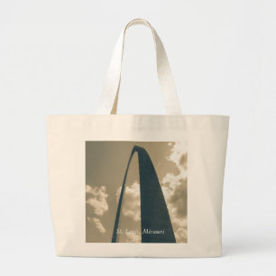 Vintage Gateway Arch Large Tote Bag