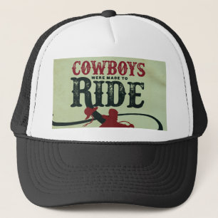 Vintage Gay Cowboy White & Black Trucker Hat