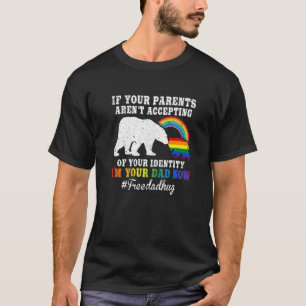 Vintage Gay Lesbian Free Dad Hugs Rainbow Lgbt Pri T-Shirt