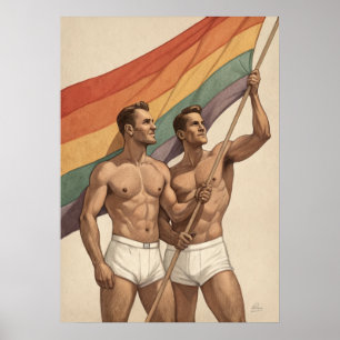 Vintage gay pride poster