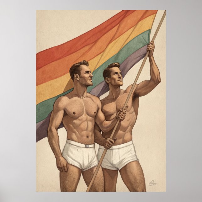 Vintage gay pride poster (Front)