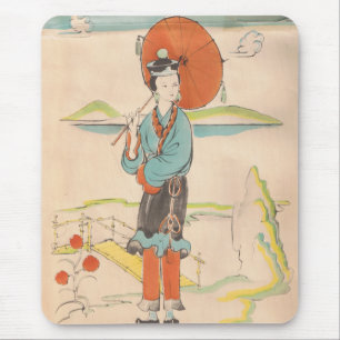 Vintage Geisha Mouse Pad