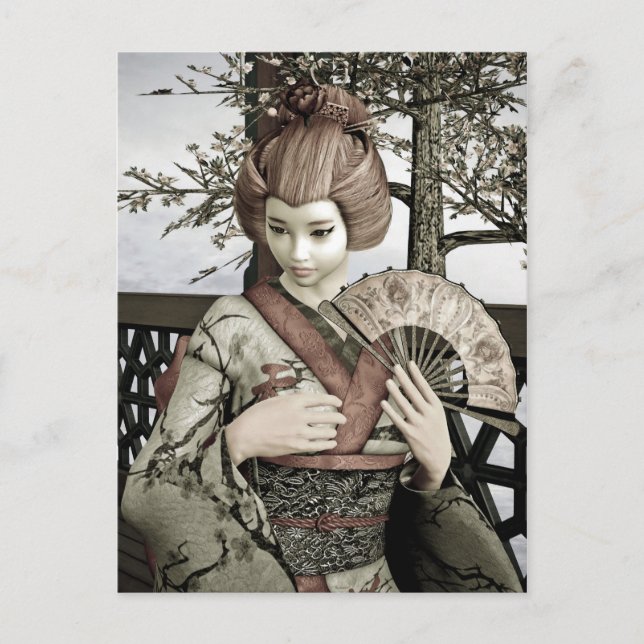 Vintage Geisha Postcard (Front)