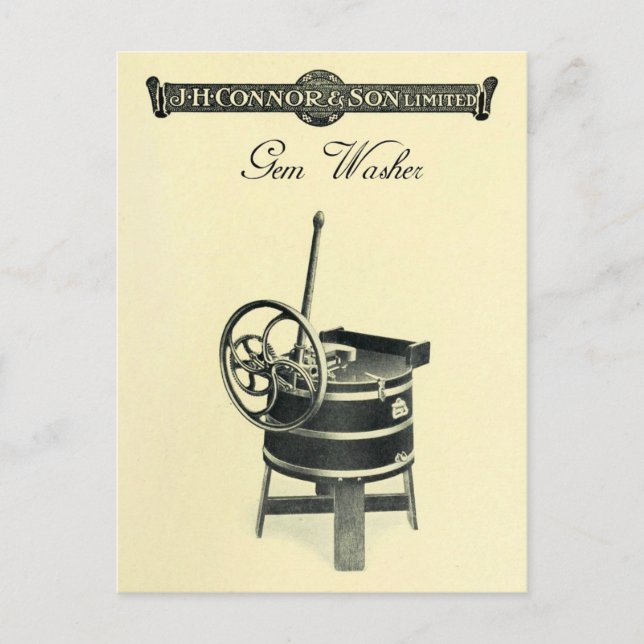 Vintage Gem Clothes Washer Postcard (Front)
