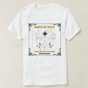 Vintage Gemini Zodiac tarot card poster T-Shirt