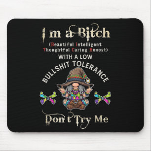 Vintage Gen X Gnome I’m A Beautiful Intelligent  Mouse Pad