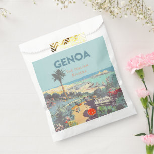 Vintage Genoa Italian Riviera Travel Poster 1931  Favour Bags