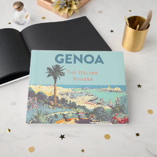 Vintage Genoa Italian Riviera Travel Poster 1931  Guest Book
