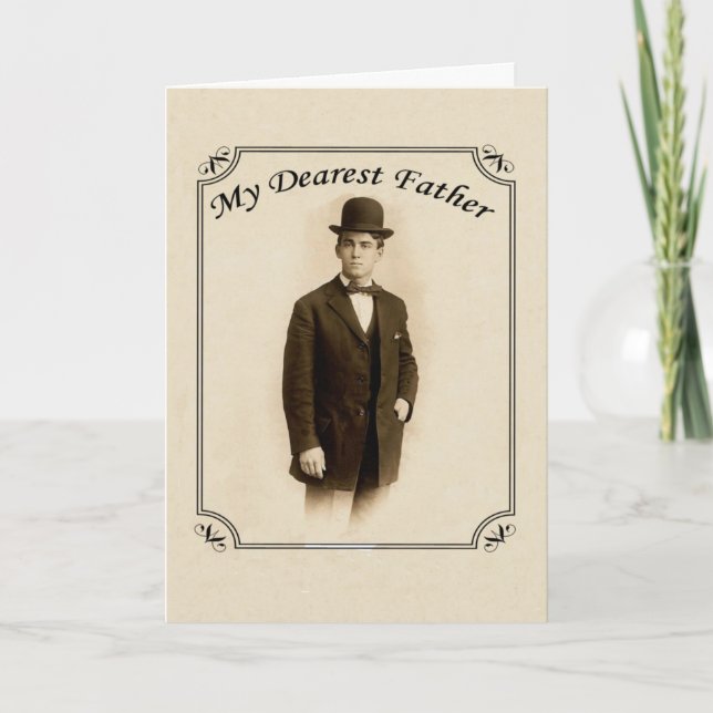 Vintage Gentleman Father's Day Card (Front)