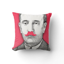 Vintage  Gentleman With Funny Pink Moustache