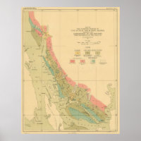 Vintage Geological Map of Juneau Alaska (1912)