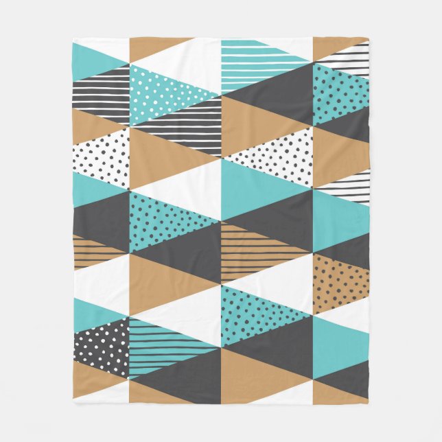 Vintage Geometric: Abstract Illustration. Fleece Blanket (Front)