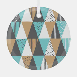 Vintage Geometric: Abstract Illustration. Glass Tree Decoration